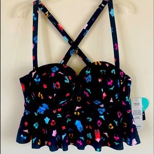 Torrid peplum bikini top size 0!!